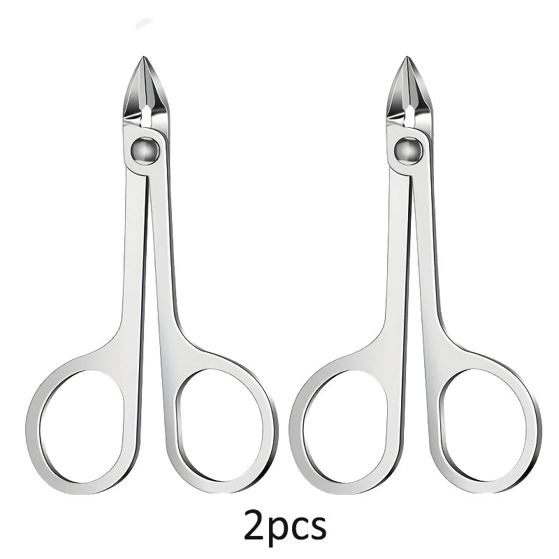 Stainless Steel Cuticle Scissors & Nail Clippers Manicure Set Cuticle Scissors Set PLUSH 2 pcs