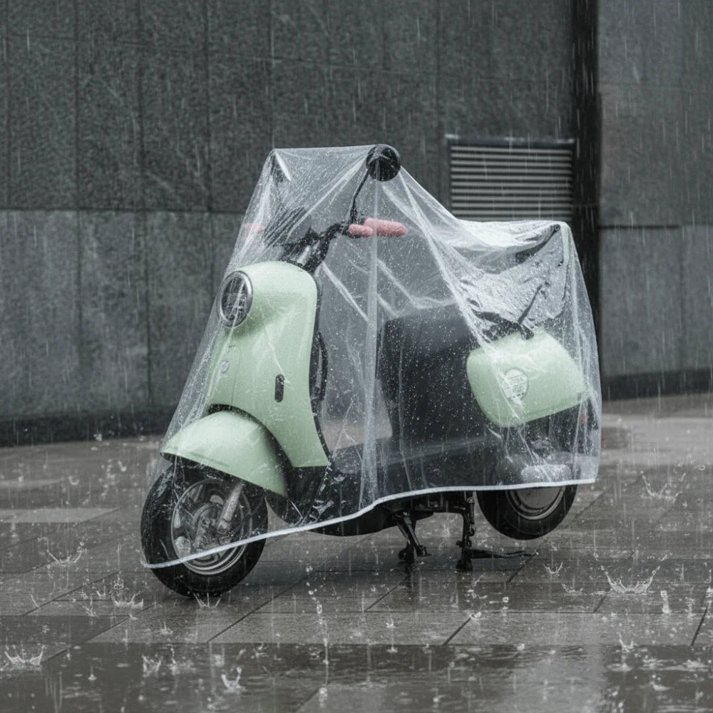 10pcs Disposable Waterproof Bicycle Rain Cover – Transparent Bicycle Rain Cover PLUSH