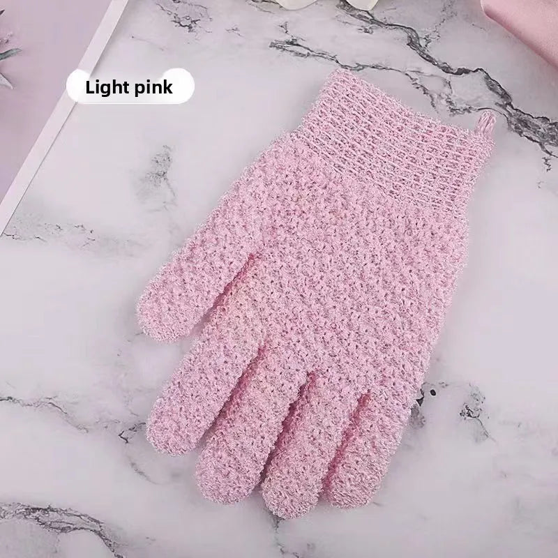 Nylon Exfoliating Bath Gloves – Body Scrubber Shower Mitts Exfoliating Bath Gloves PLUSH
