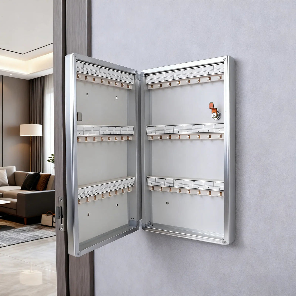 Wall Mounted Lockable Key Cabinet – Aluminum Alloy Key Box Key Storage Cabinet PLUSH Default Title