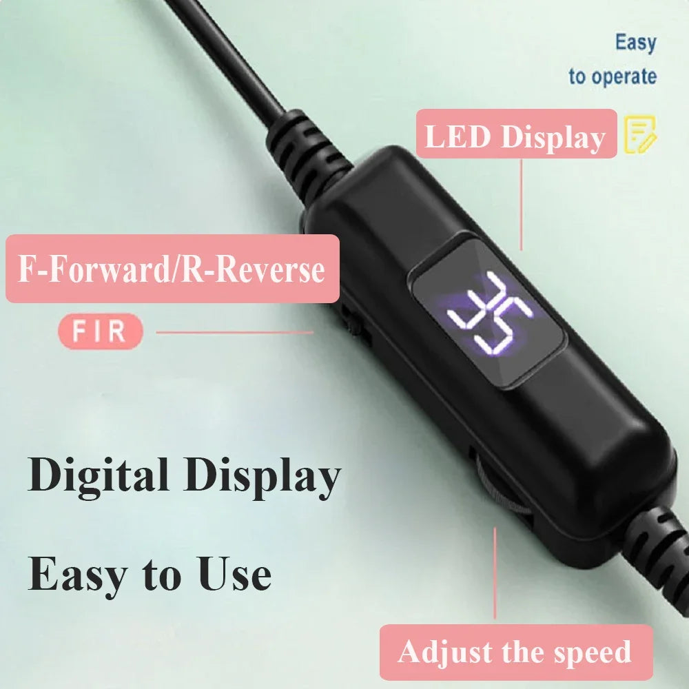 LED USB Power Cord for Nail Drill – Adjustable Speed & Direction Nail Drill Accessory PLUSH
