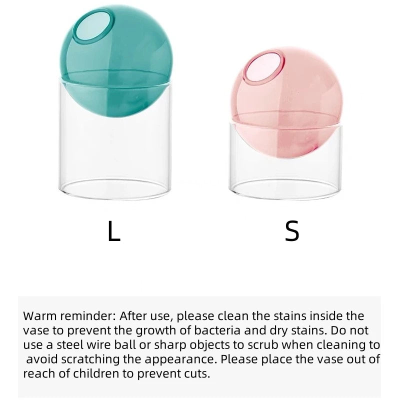Nordic Colored Glass Vase – Minimalist Hydroponic Planter Decorative Glass Vase PLUSH