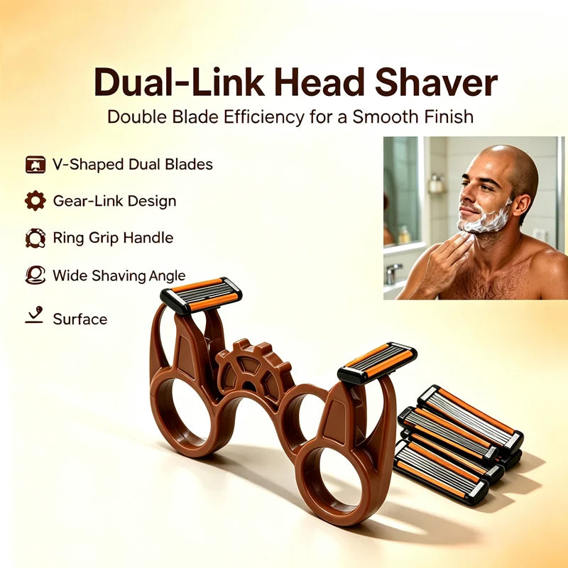 2-Pack Shaving Kit – Wood Handle Brush & Manual Razor Shaving Grooming Kit PLUSH