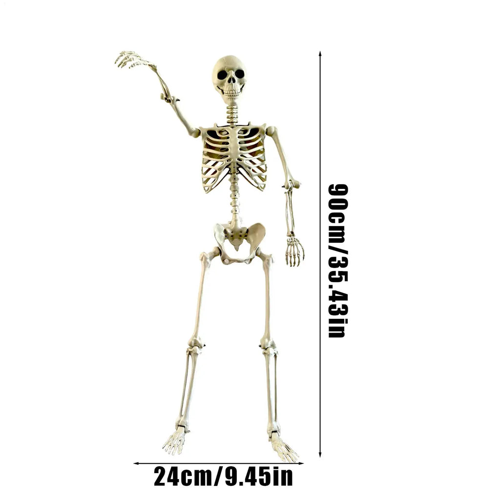 90cm Posable Halloween Skeleton Prop – Haunted House Decor Halloween Skeleton Prop PLUSH