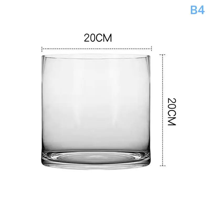 Transparent Acrylic Flower Pot – Square & Round Desktop Planter Decorative Planter PLUSH B4