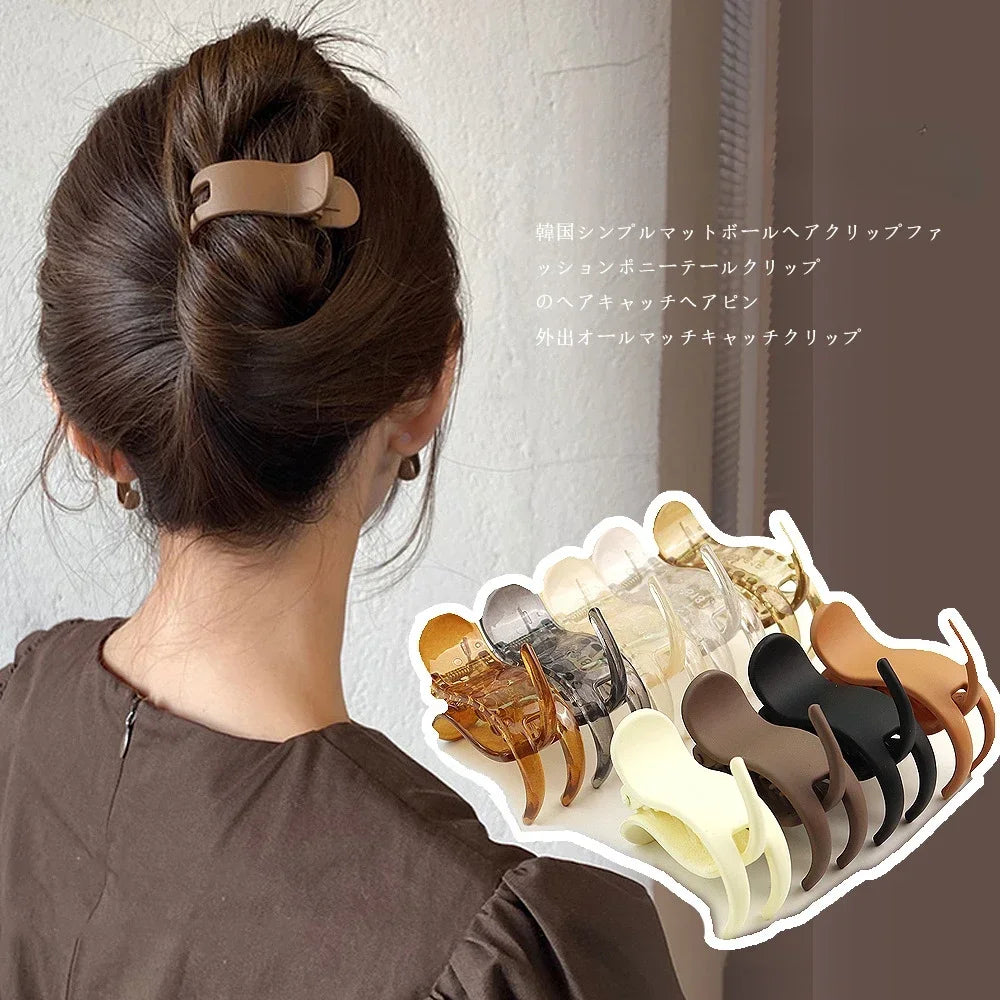 Frosted Acrylic Round Hair Claw Clip – Shark Clip Barrette Hair Claw Clip PLUSH