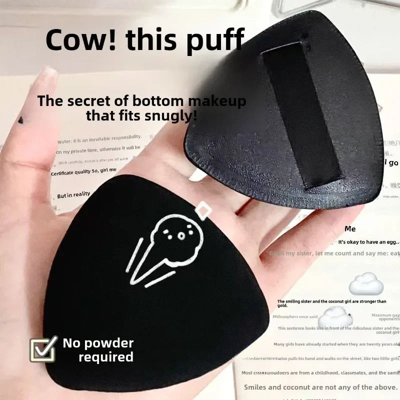 Black Pineapple Triangular Makeup Sponge Puff – 2 Styles Makeup Sponge Puff PLUSH