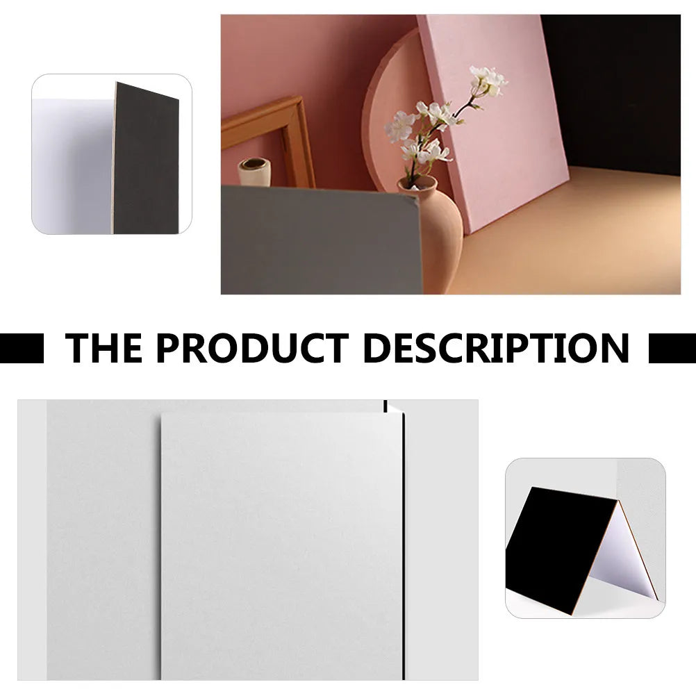 Foldable Photography Reflector Board – Black & White Studio Photography Reflector PLUSH