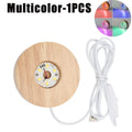 Wooden LED USB Night Light Display Stand – Desk Lamp Base LED Display Lamp Base PLUSH Multicolor-1PCS 65X12mm