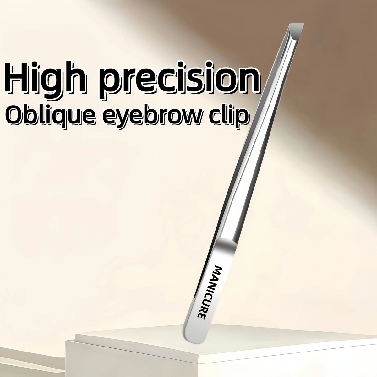 2pcs Stainless Steel Eyebrow & Eyelash Tweezers Applicator Set Eyebrow Tweezers PLUSH
