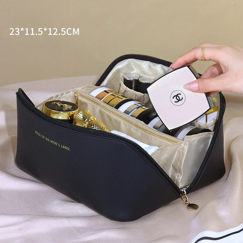 Travel Makeup Bag & Cosmetics Organizer | Skincare Storage Box Cosmetics Organizer PLUSH Travel Makeup Bag 3