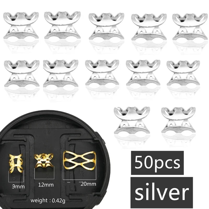 Dreadlock Beads & Braid Cuffs – 50–200pcs Micro Hair Rings Hair Braid Cuffs PLUSH 50pcs NO.7