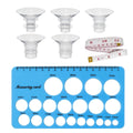 Silicone Flange Sizing Kit 5pcs 13–21mm for 24mm Breast Pumps Breast Pump Accessory PLUSH Blue