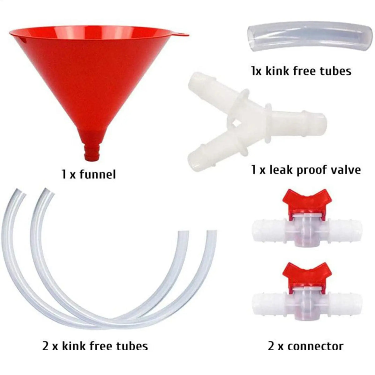 Beer Funnel with Hose & Valve – Reusable Party Drinking Funnel Beer Drinking Funnel PLUSH