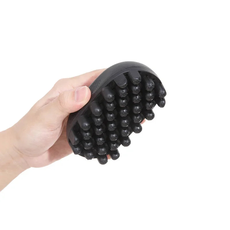 Silicone Magic Twist Hair Brush | Mini Curly Hair Comb 4 Colors Curly Hair Brush PLUSH Small Black