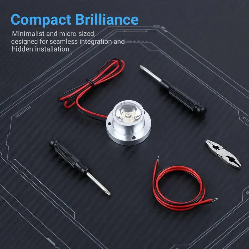 1W LED Embedded Spotlight for Shelf & Bookcase – DC 5V 12V 24V LED Spotlight Lamp PLUSH
