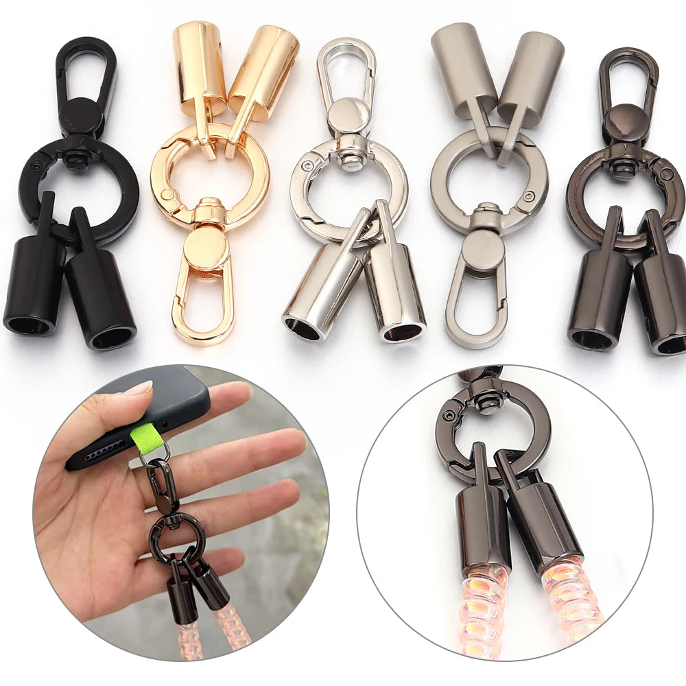 Zinc Alloy Spring Ring Snap Hook – DIY Lanyard Keychain Connector Jewelry Finding PLUSH