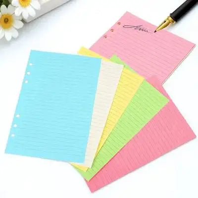 50pcs A5 6-Hole Loose Leaf Filler Paper Refills – Lined Loose Leaf Filler Paper PLUSH