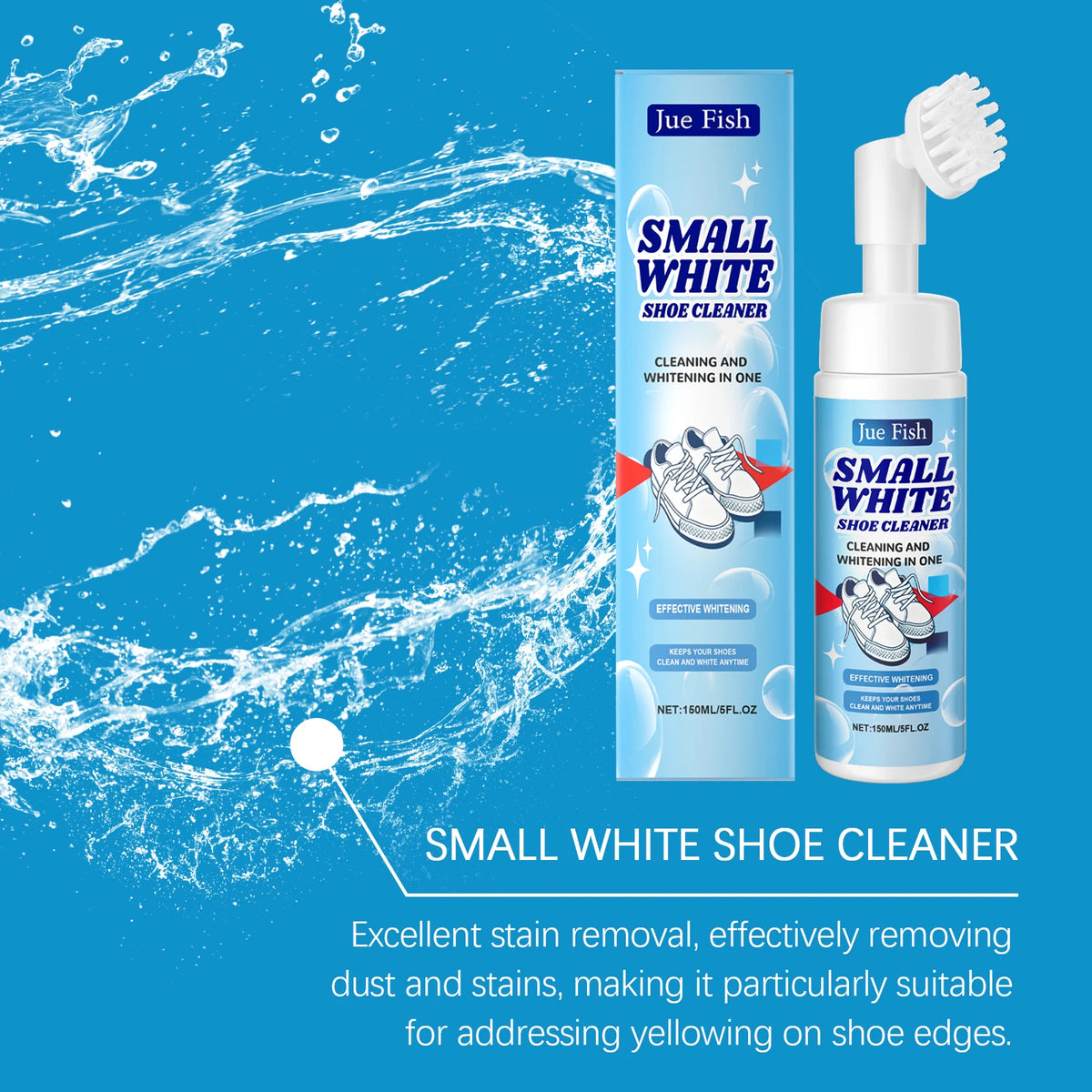 Jue-Fish No-Wash Shoe Cleaning Foam | Whitening Polish Shoe Cleaning Foam PLUSH