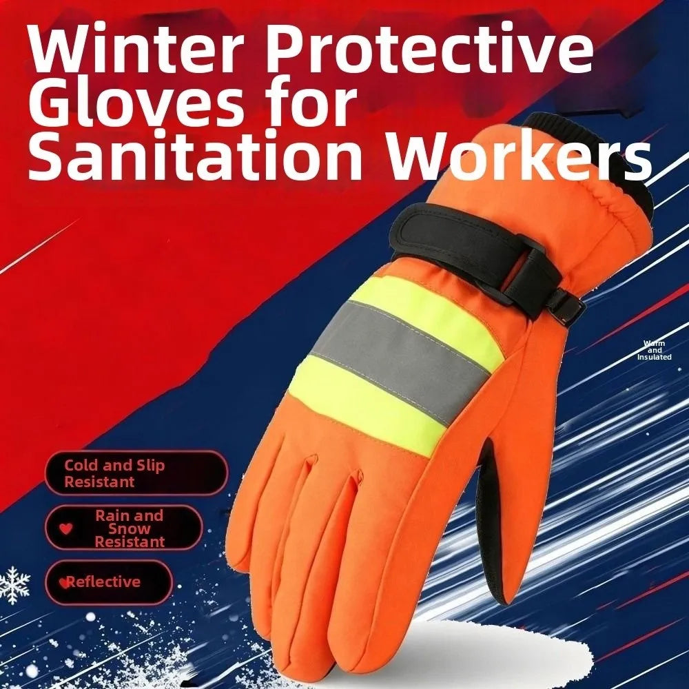 Reflective Touchscreen Work Gloves – Warm Waterproof Winter Winter Work Gloves PLUSH