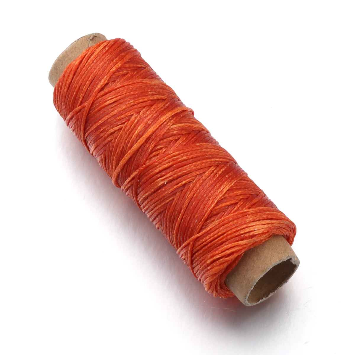 50 Yards 1mm Flat Waxed Thread – Leather, Bookbinding & DIY Waxed Craft Thread PLUSH orange red