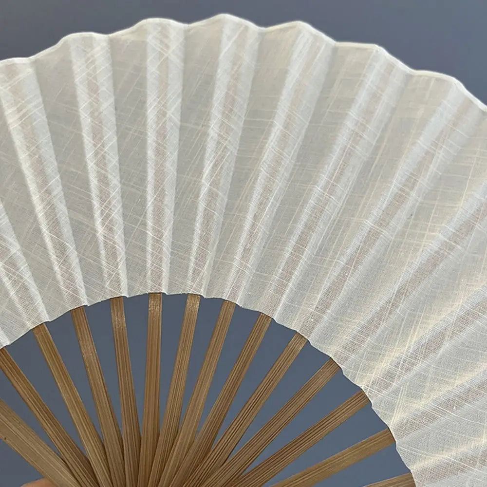 Shell-Shaped Folding Hand Fan – Bamboo Frame & Tassel Folding Hand Fan PLUSH