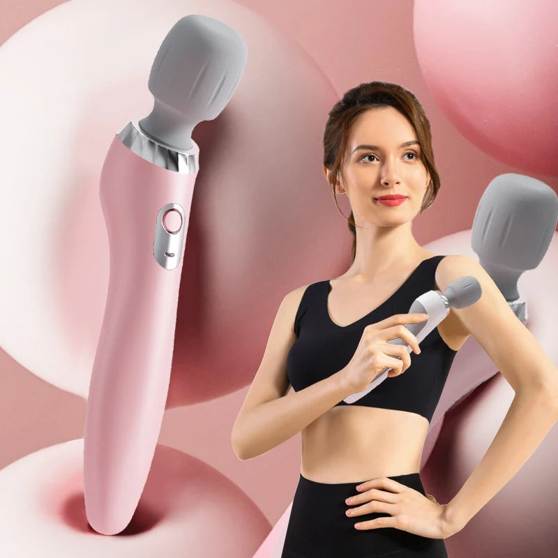 USB Rechargeable Vibration Massage Stick – Neck Back & Legs Vibration Massage Wand PLUSH