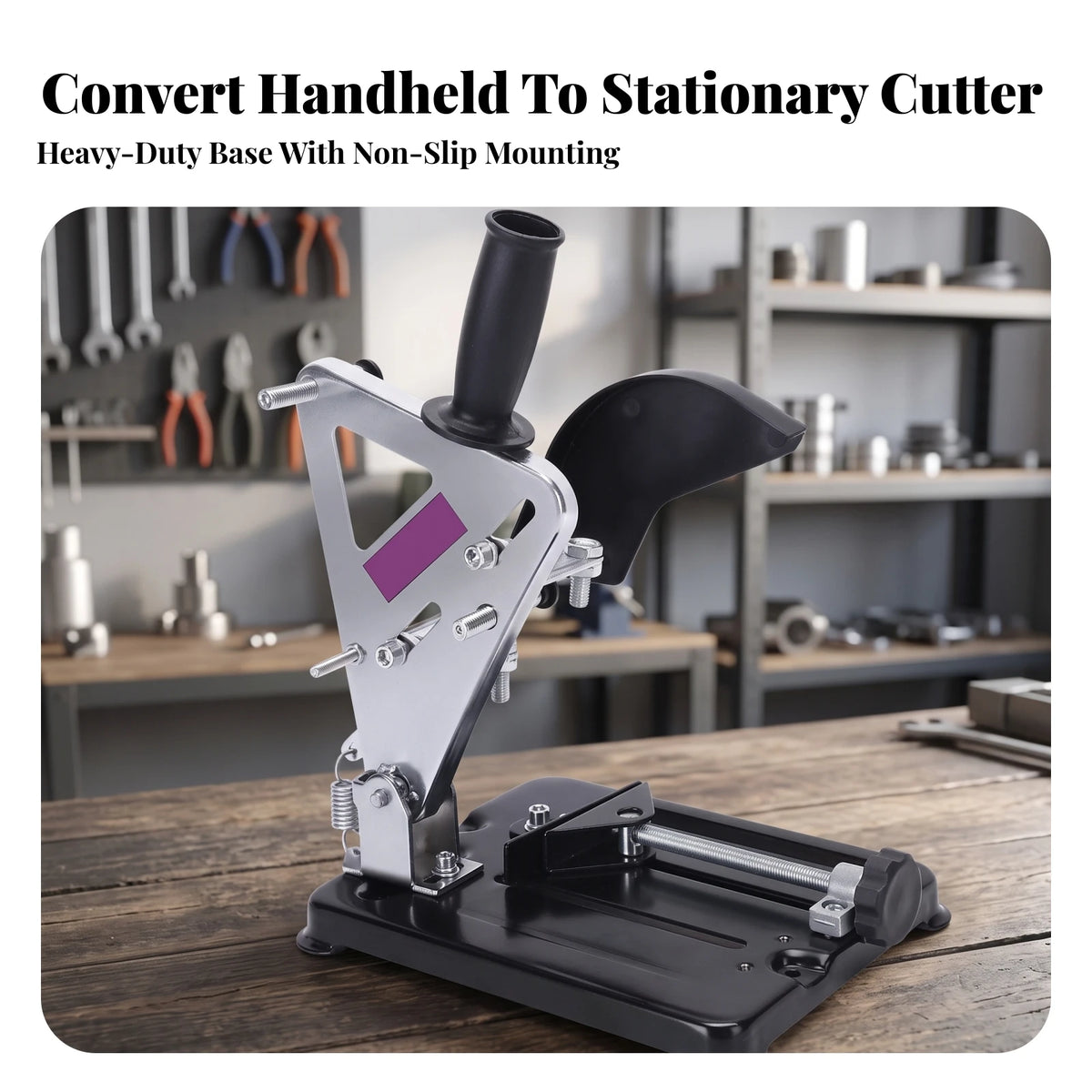 Sliding Angle Grinder Stand – Adjustable 45° with Safety Guard Angle Grinder Stand PLUSH