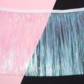 20cm Colorful Plastic Tassel Fringe – Hula Party DIY Décor 1 Yard Party Tassel Trim PLUSH white