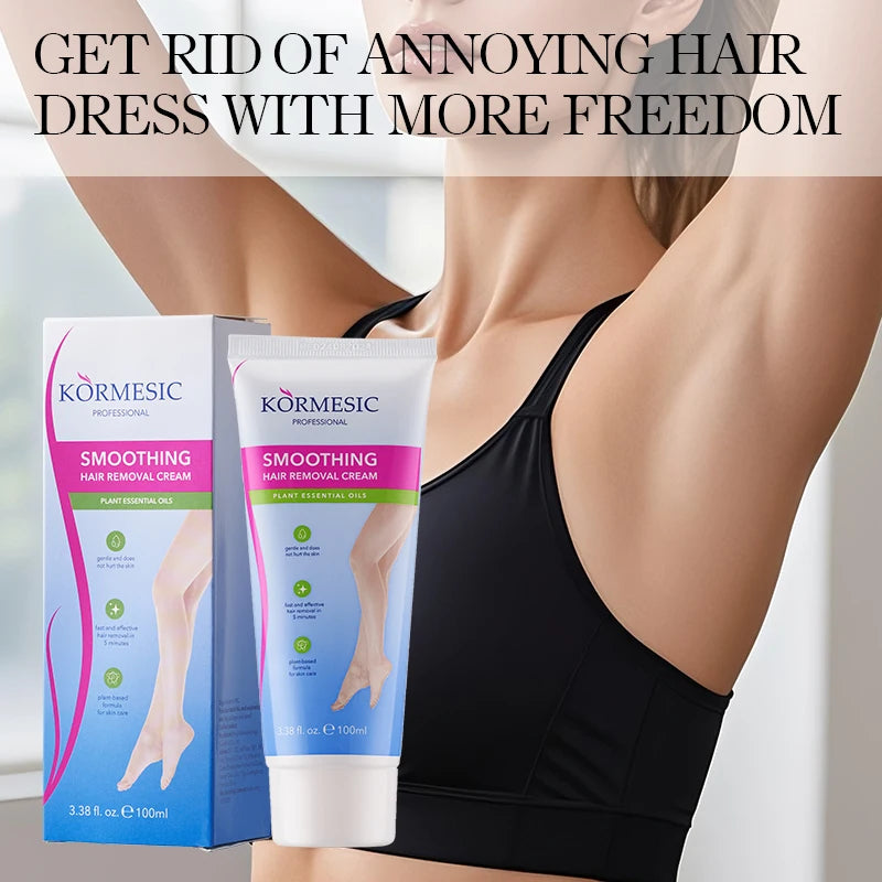 PWYUMAN Hair Removal Cream 100ml – Fast Body Depilatory Hair Removal Cream PLUSH