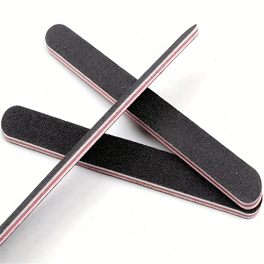 5pcs Double-Sided Nail Files – Manicure & Pedicure Buffing Set Nail Files Set PLUSH