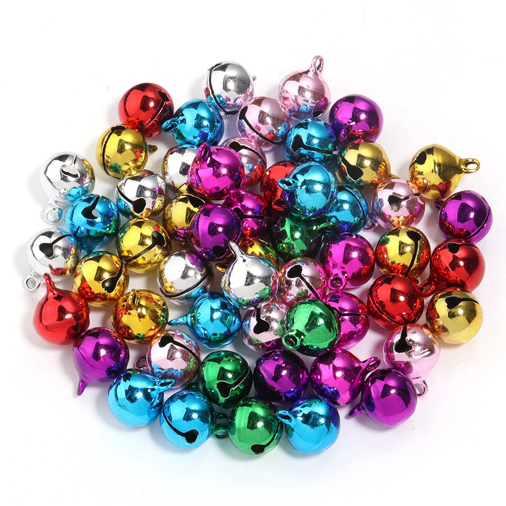 Metal Jingle Bells Christmas Ornaments 10-50pcs – DIY Crafts Christmas Craft Bells PLUSH Random Mixed 6mm 50pcs