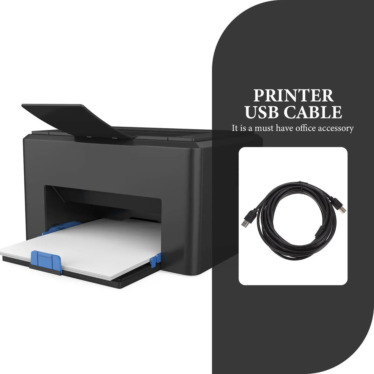 Foxnovo USB Printer Cable Copper Core – No Driver, 5M USB Printer Cable PLUSH