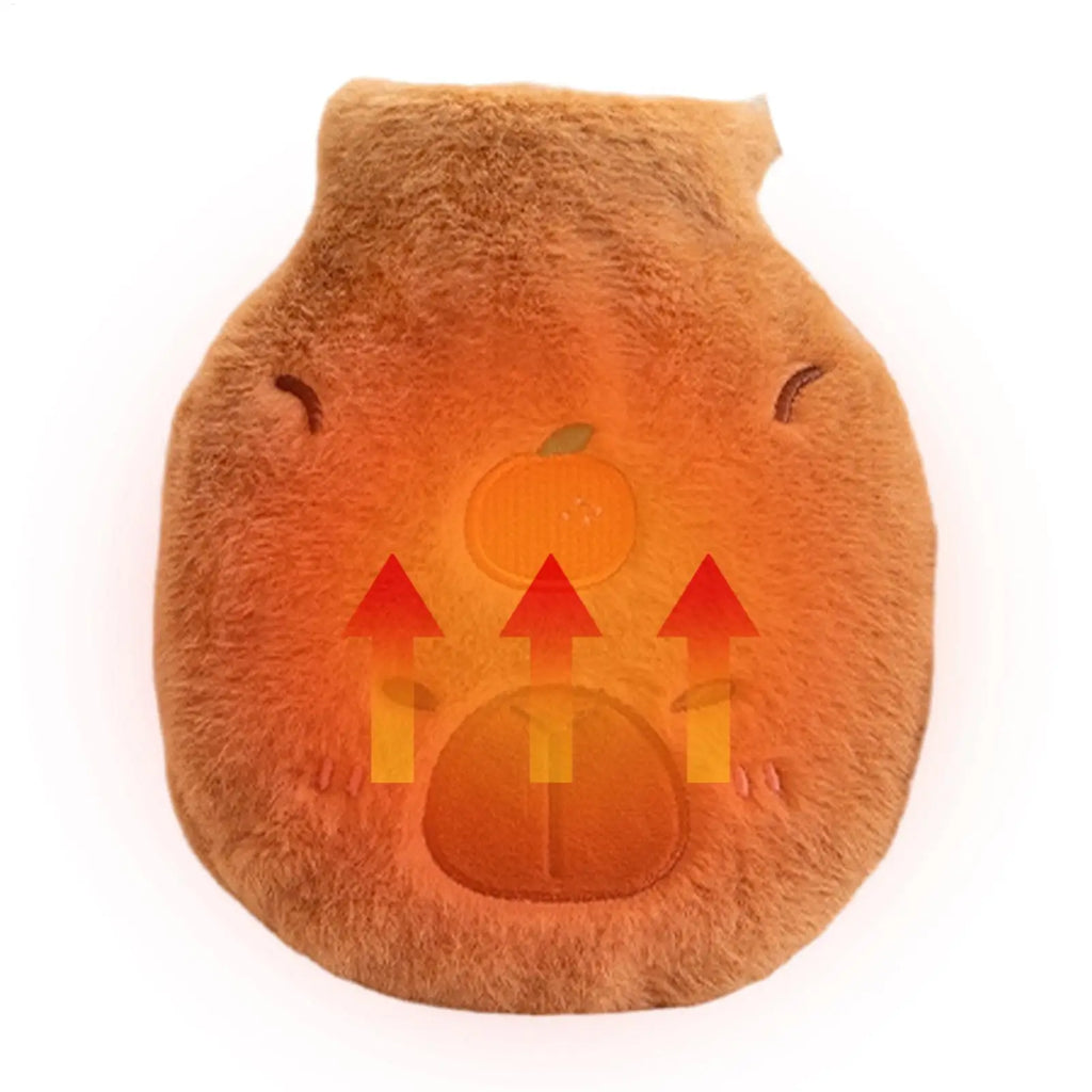 Capybara Plush Hot Water Bottle – Flannel Cozy Hand Warmer Hot Water Bottle PLUSH