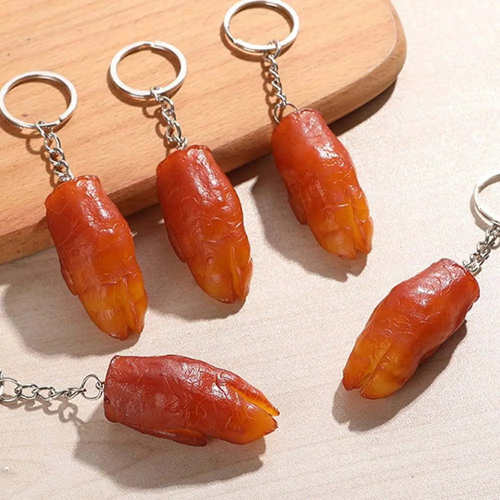 Simulation Food Keychain – Chicken Wings, Trotters & More Novelty Food Keychain PLUSH