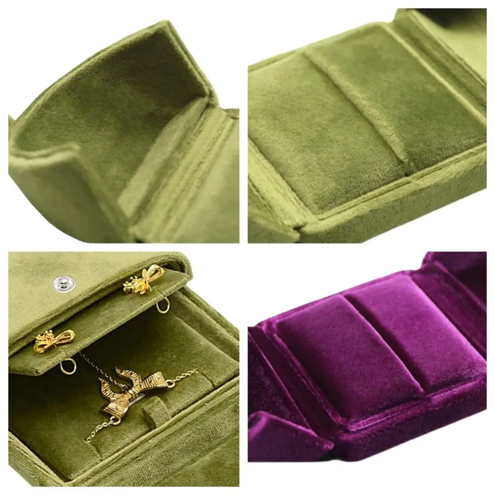 Velvet Jewelry Box – Ring, Necklace & Bracelet Organizer Jewelry Storage Box PLUSH