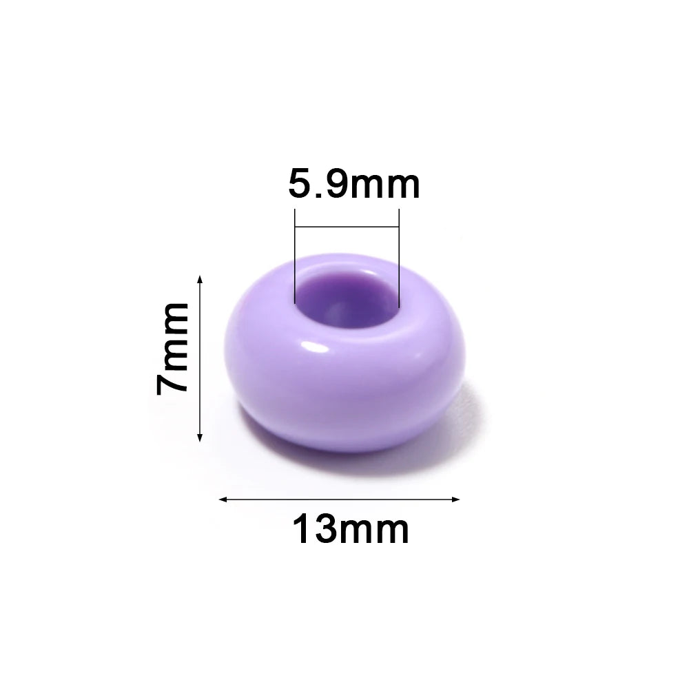 50pcs Multicolor Big Hole Acrylic Abacus Spacer Beads – DIY Acrylic Spacer Beads PLUSH