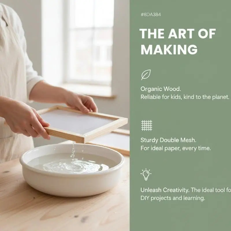 DIY Wooden Paper Making Frame & Screen Mould – Multi-Size Papermaking Mould Frame PLUSH