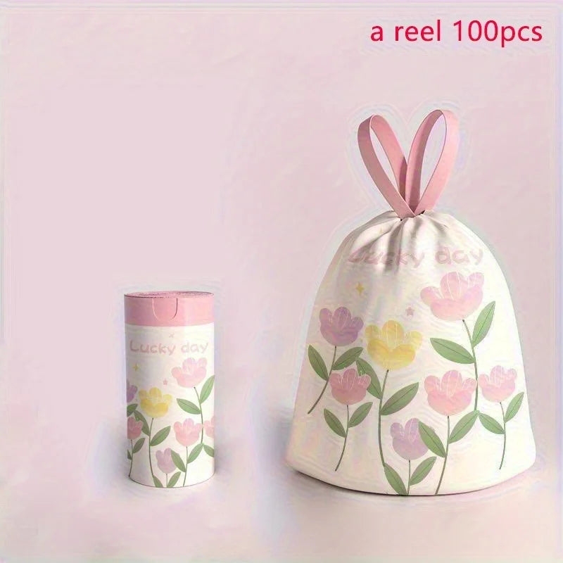 Lavender Scented Drawstring Trash Bags 100 Pack – 2.1 Gal Scented Trash Bags PLUSH 100 pieces