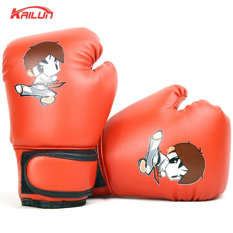 Kids PU Leather Boxing Gloves – Kickboxing Training Gloves Kids Boxing Gloves PLUSH