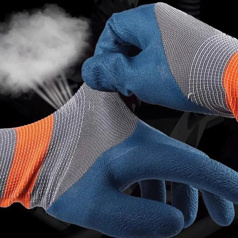 Rubber Palm Work Gloves – Waterproof Thorn Proof Garden Gloves Rubber Work Gloves PLUSH