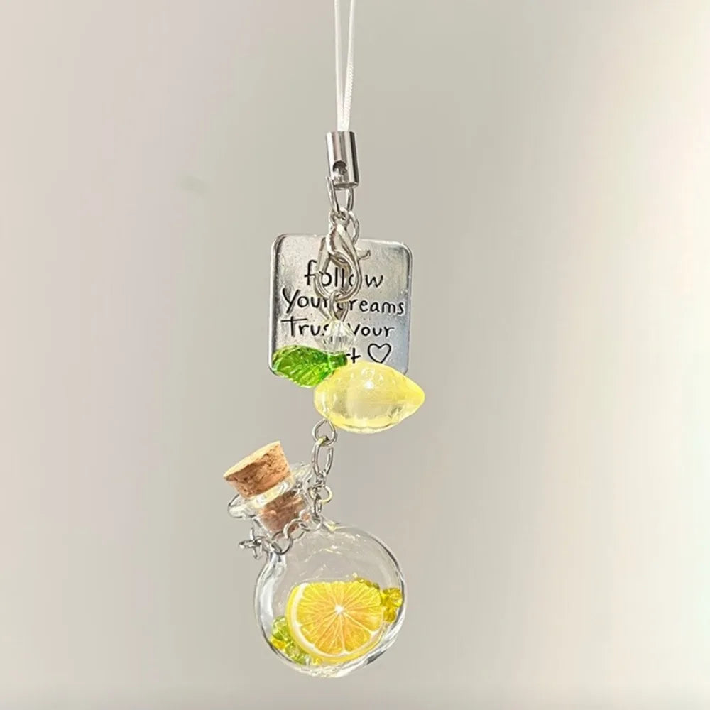 Star Wishing Bottle Wind Chime Keychain – Bag & Phone Charm Decorative Keychain Charm PLUSH Style 11