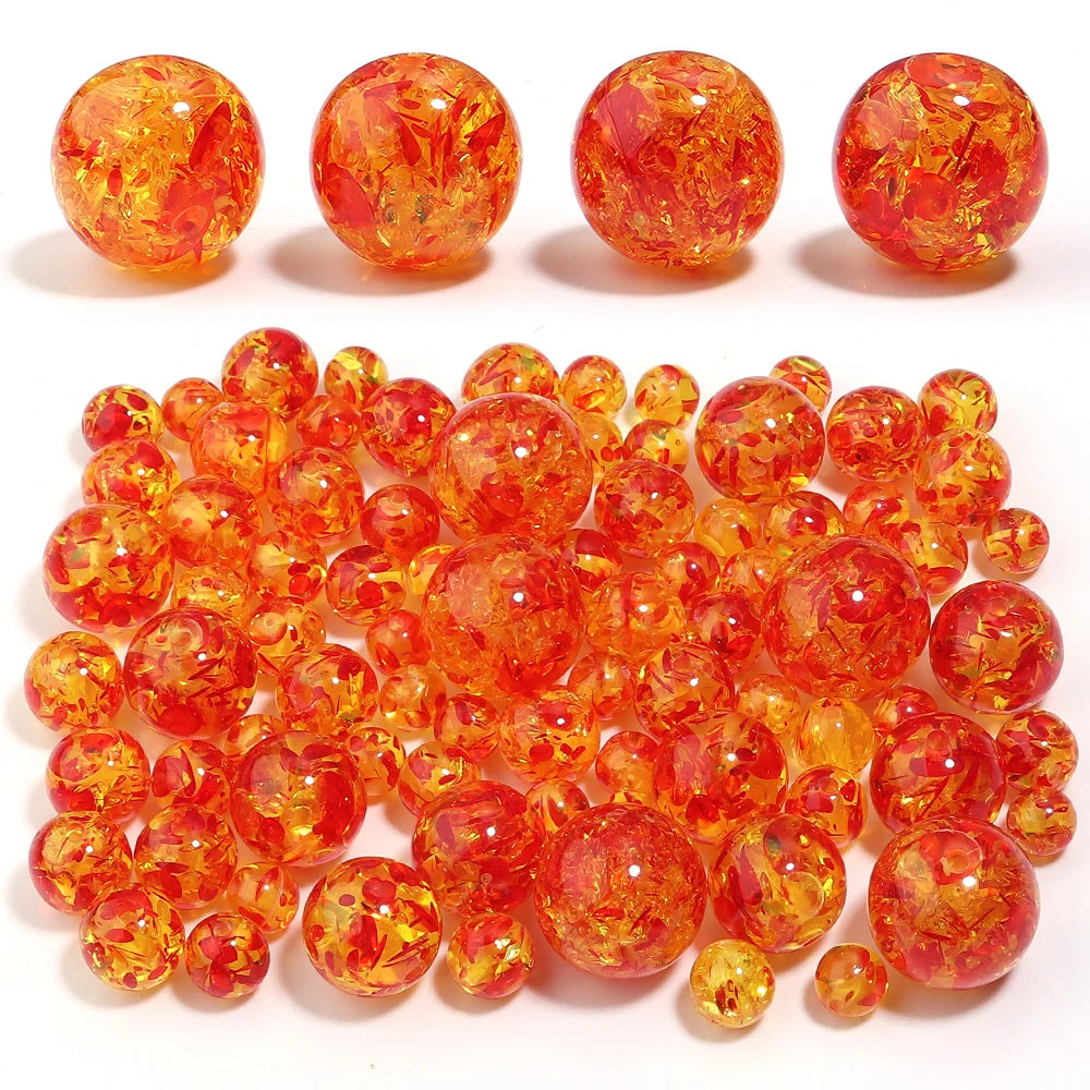 Imitation Amber Acrylic Round Beads | DIY Jewelry Making 5-30pcs Acrylic Craft Beads PLUSH