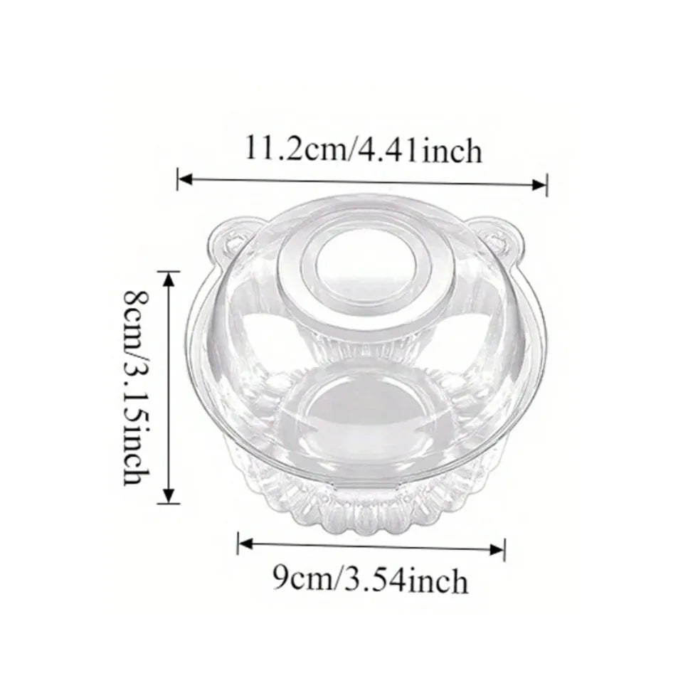 Cat Head Clear Plastic Cake Boxes 50/100pcs Party Favor Cake Gift Boxes PLUSH Small 100PCS