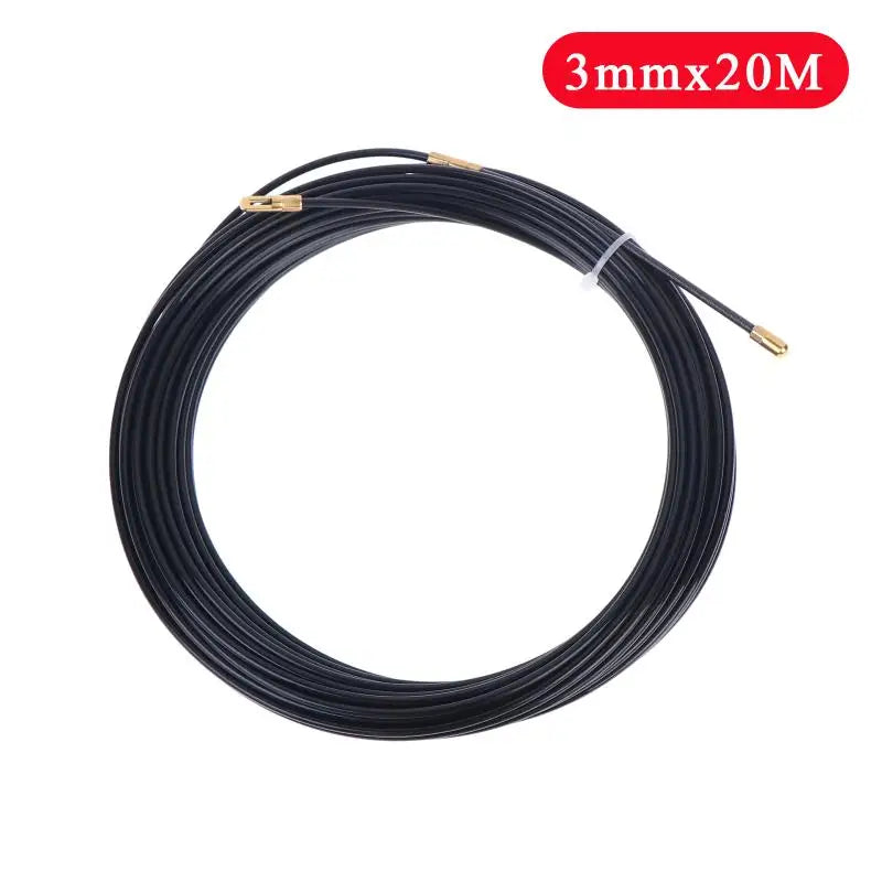 Nylon Cable Puller Spring Tape 5–30M | Flexible Wire Lead Tool Cable Puller Fish Tape PLUSH 3mmx20M
