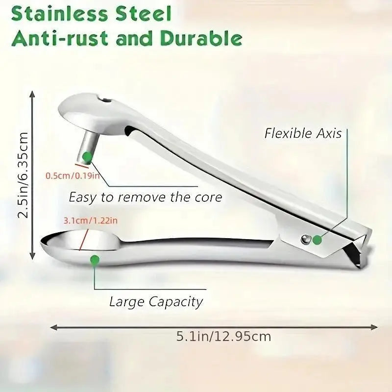 Stainless Steel Cherry & Olive Pitter Tool | One-Hand Use Fruit Pitter Tool PLUSH