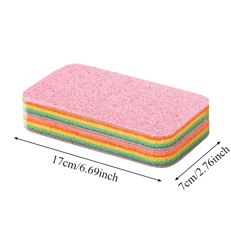 12-Layer Peelable Microfiber Kitchen Sponge | Reusable Scrub Kitchen Cleaning Sponge PLUSH 17x7cm 1Pc