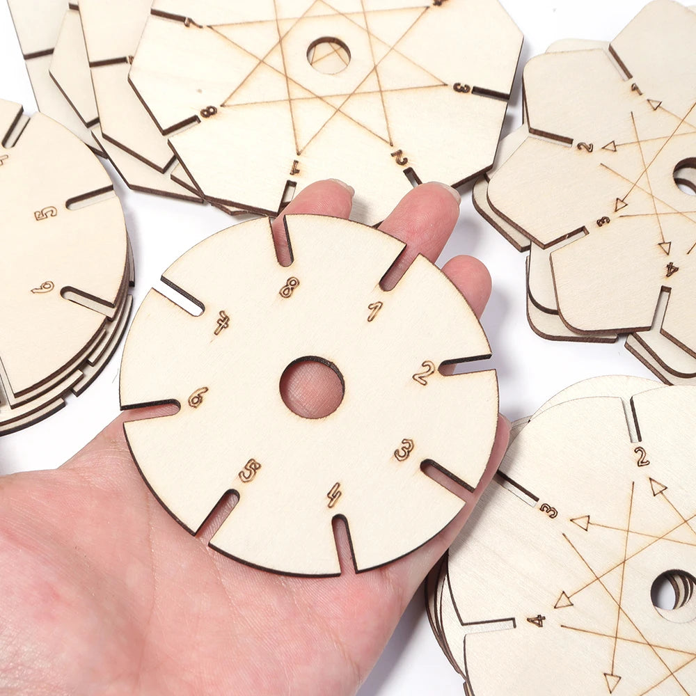 5pcs Round Wooden Bracelet Braiding Disc – DIY Jewelry Tool Jewelry Making Tool PLUSH