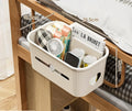 Bedside Hanging Storage Basket – Crib, Bunk Bed & Dorm Hanging Storage Basket PLUSH Beige Uncovered