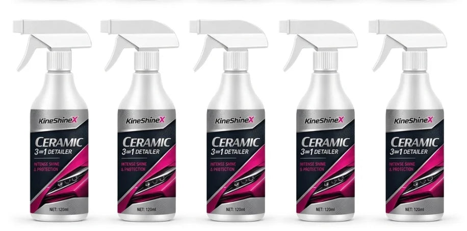 KineShineX 120ml Ceramic Car Spray – High-Gloss Coating Ceramic Car Spray PLUSH 5PCS